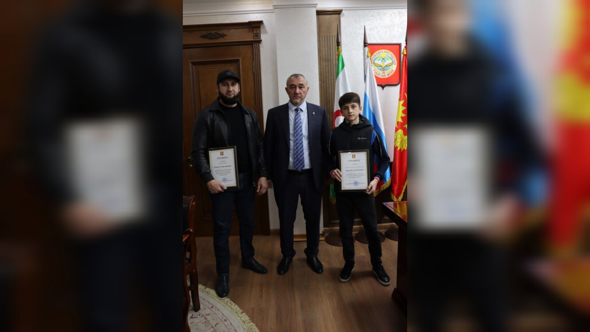 В администрации Магаса чествовали юного чемпиона Ислама Бокова В администрации Магаса чествовали юного чемпиона Ислама Бокова