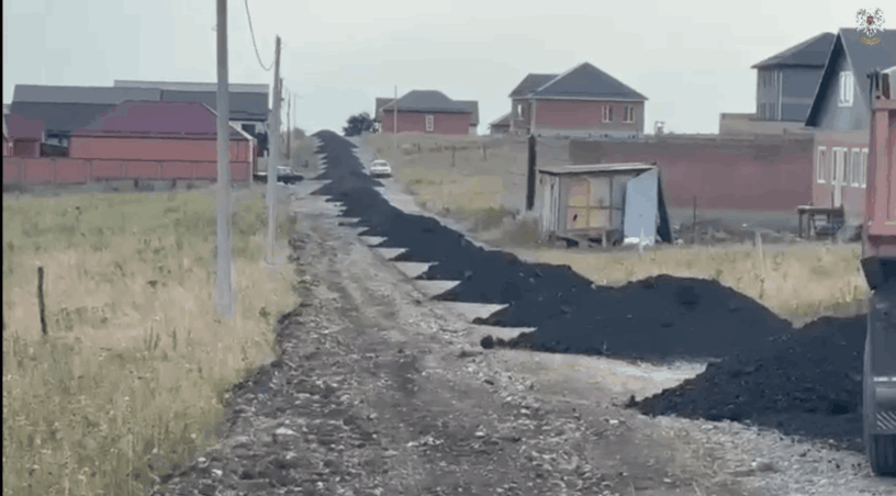 В Назрани в районе новостроек благоустроили улицу Янтарную 