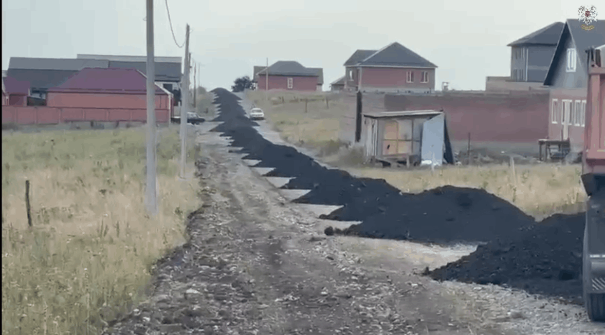В Назрани в районе новостроек благоустроили улицу Янтарную 
