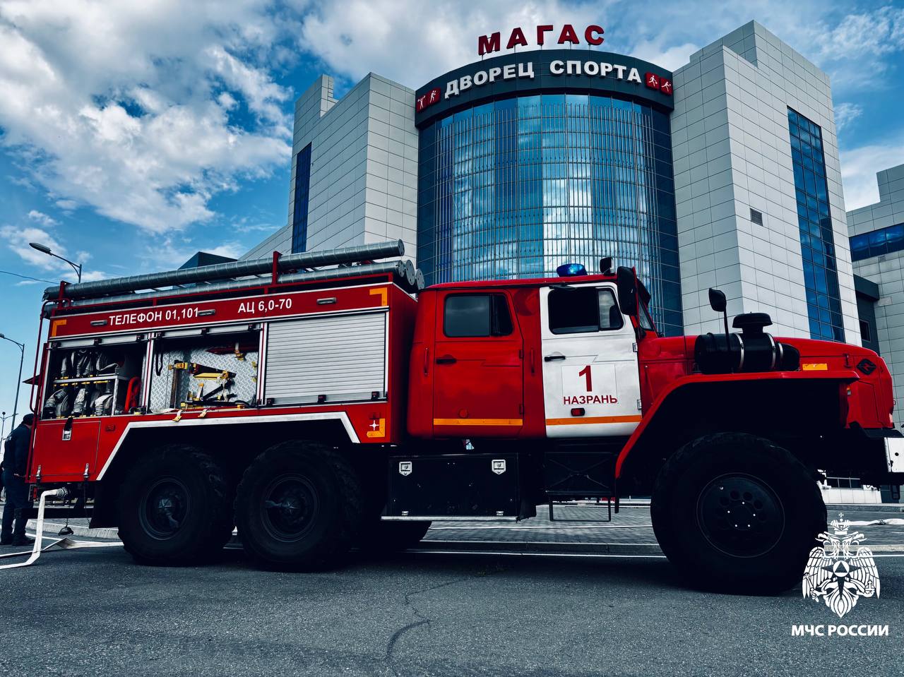 Во Дворце спорта «Магас» в Назрани прошли пожарно-тактические учения