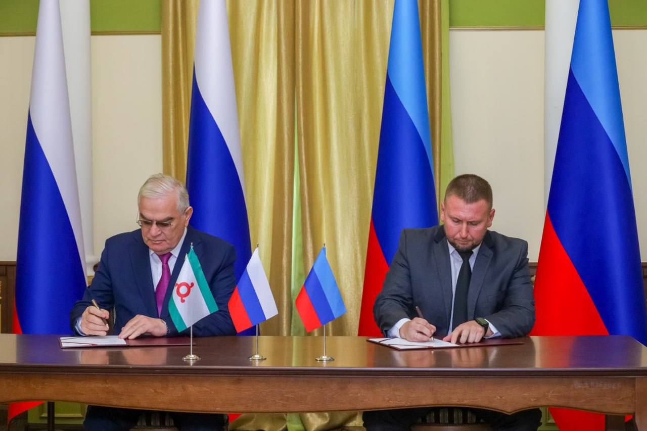 Подписано соглашение о межпарламентском сотрудничестве между Ингушетией и ЛНР Подписано соглашение о межпарламентском сотрудничестве между Ингушетией и ЛНР