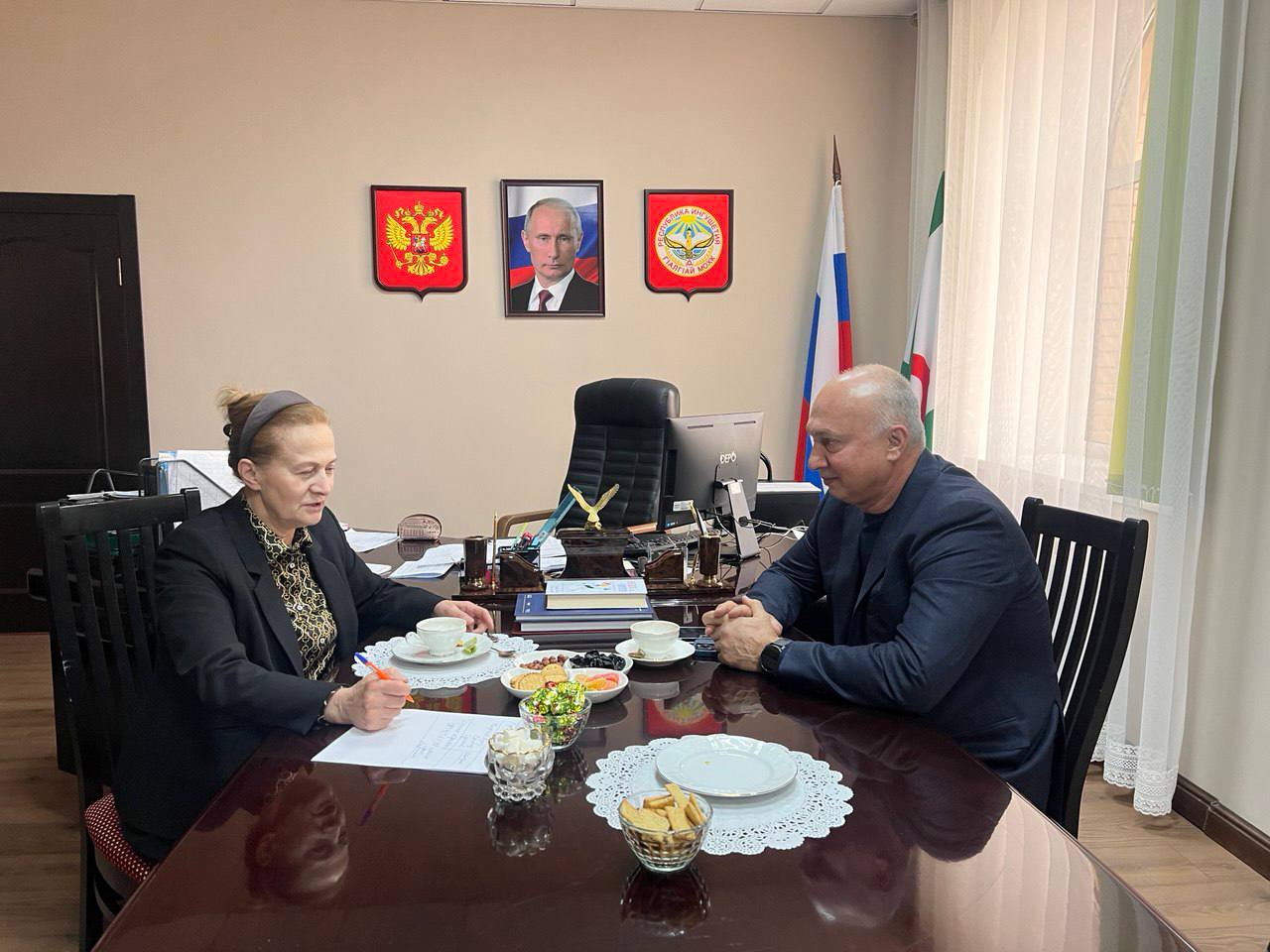 Ректор ИнгГУ и предприниматель Алаудин Парчиев обсудили перспективы сотрудничества