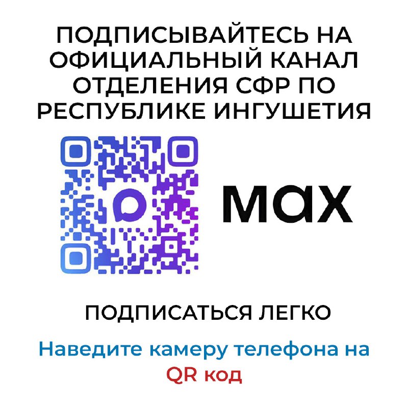 Отделение СФР по Ингушетии: вся информация о социальной поддержке теперь в MAX 