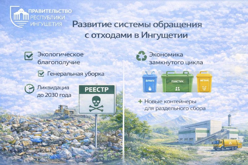 До 2030 года в Ингушетии ликвидируют две крупные свалки 