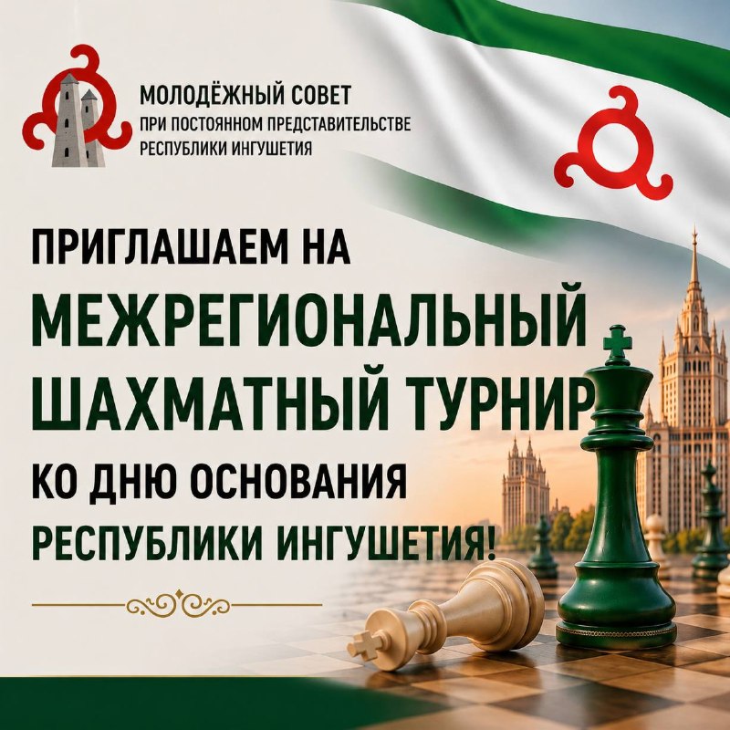 В Москве состоится шахматный турнир в честь 34-летия образования Ингушетии
