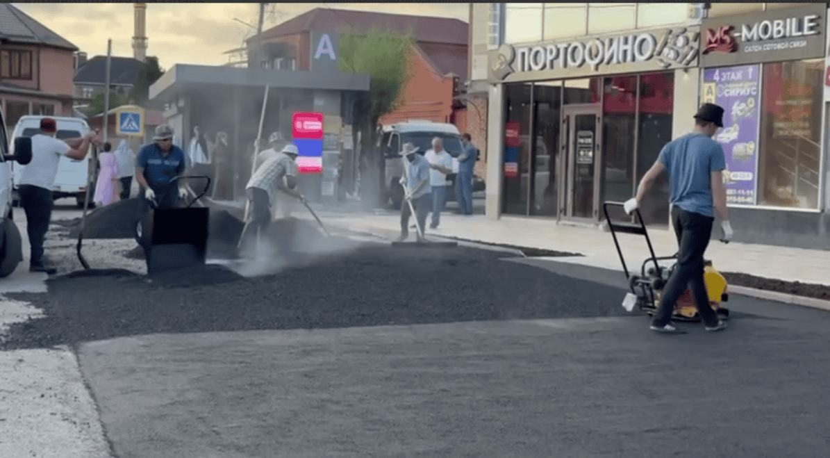В Назрани бизнесмены благоустраивают прилегающие к своим объектам территории