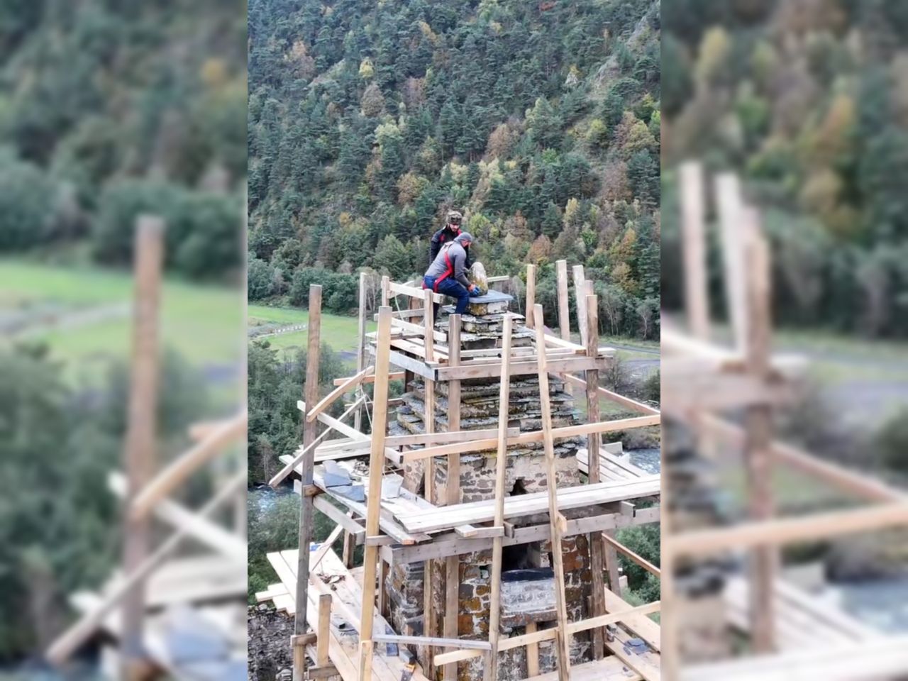 Кровлю боевой башни комплекса «Нижний Пуй» отреставрировали в горной Ингушетии